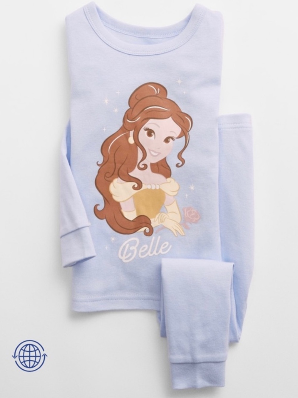 GAP Belle Light Lavender Kids Pajama Set - Disney Princess Graphic